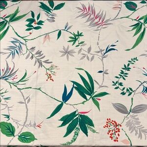 Kate Spade floral print linen tablecloth, 60”x97”